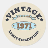 Gepersonaliseerd  55ste verjaardagsfeest ronde sticker (Voorkant)