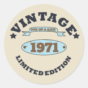 Gepersonaliseerd 55ste verjaardagsfeest ronde sticker