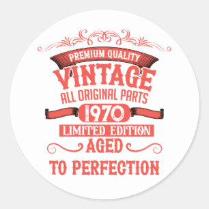 Gepersonaliseerd 55ste verjaardagsfeest ronde sticker
