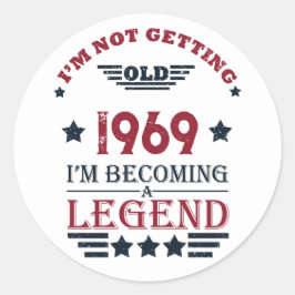 Gepersonaliseerd  55ste verjaardagsfeest ronde sticker