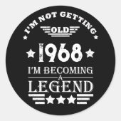 Gepersonaliseerd 55ste verjaardagsfeest ronde sticker (Voorkant)