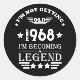 Gepersonaliseerd  55ste verjaardagsfeest ronde sticker