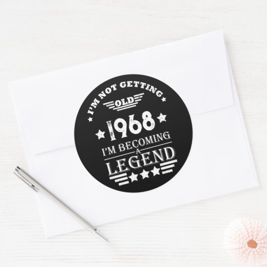 Gepersonaliseerd  55ste verjaardagsfeest ronde sticker (Envelop)