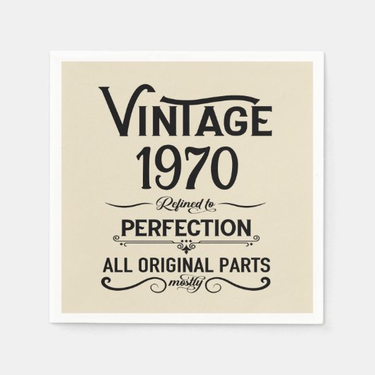 Gepersonaliseerd  55ste verjaardagsfeest servet (Voorkant)