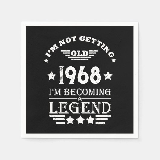 Gepersonaliseerd 55ste verjaardagsfeest servet (Voorkant)