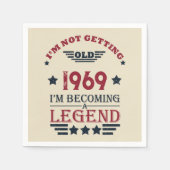 Gepersonaliseerd  55ste verjaardagsfeest servet (Voorkant)