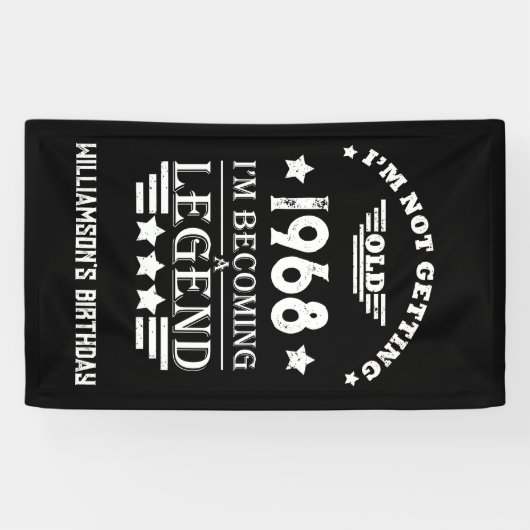 Gepersonaliseerd  55ste verjaardagsfeest spandoek (Horizontaal)