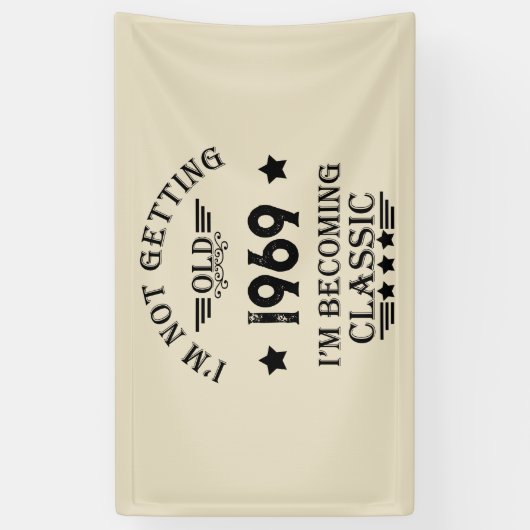 Gepersonaliseerd 55ste verjaardagsfeest spandoek (Verticaal)