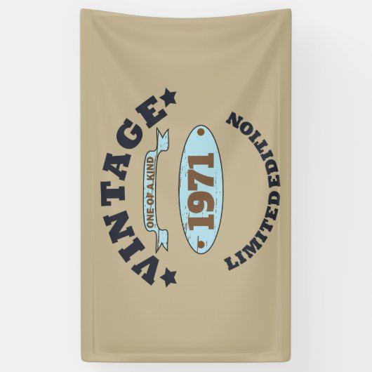 Gepersonaliseerd 55ste verjaardagsfeest spandoek (Verticaal)