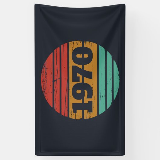 Gepersonaliseerd 55ste verjaardagsfeest spandoek (Verticaal)