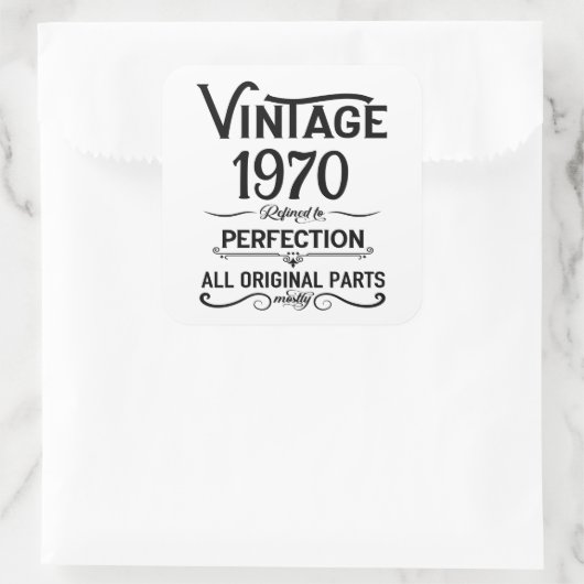 Gepersonaliseerd 55ste verjaardagsfeest vierkante sticker (Tas)