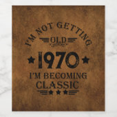 Gepersonaliseerd 55ste verjaardagsfeest wijn etiket (Enkel label)