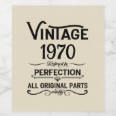 Gepersonaliseerd  55ste verjaardagsfeest wijn etiket (Enkel label)