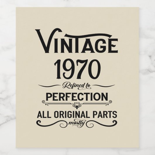 Gepersonaliseerd  55ste verjaardagsfeest wijn etiket (Enkel label)