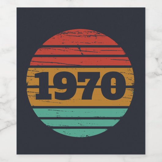 Gepersonaliseerd  55ste verjaardagsfeest wijn etiket (Enkel label)