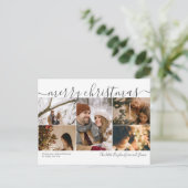 Gepersonaliseerd 5 Foto Merry Christmas Holiday Ka Briefkaart (Staand voorkant)
