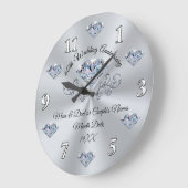 Gepersonaliseerd 60 jaar weddenschap Jubileum Gift Grote Klok (Hoek)