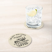 Gepersonaliseerd 60-jarig  60-jarig verjaardagsfee ronde kartonnen onderzetter (Insitu)