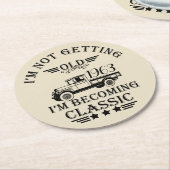 Gepersonaliseerd 60-jarig  60-jarig verjaardagsfee ronde kartonnen onderzetter (Gebogen)