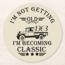 Gepersonaliseerd 60-jarig  60-jarig verjaardagsfee ronde kartonnen onderzetter