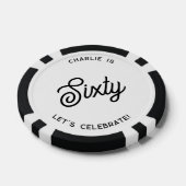 Gepersonaliseerd 60 Zestigste Verjaardag Poker Chips (Enkel)