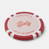 Gepersonaliseerd 60 Zestigste Verjaardag Poker Chips (Enkel)