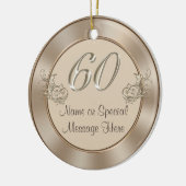 Gepersonaliseerd 60e Jubileum- of geboortedag Keramisch Ornament (Links)