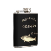 Gepersonaliseerd 60e verjaardag van de forel opa heupfles (Rechts)