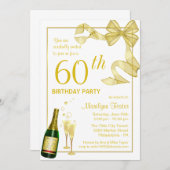 Gepersonaliseerd 60e verjaardag van uitnodigingen (Voorkant / Achterkant)