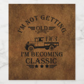 Gepersonaliseerd  60e verjaardagscadeau wijn etiket (Enkel label)