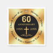 Gepersonaliseerd, 60ste kerkelijk Jubileum, of bru Servet (Voorkant)