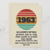 Gepersonaliseerd 60ste verjaardagsfeest kaart (Voorkant / Achterkant)