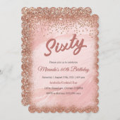 Gepersonaliseerd 60th Birthday Roos Gold Kaart (Voorkant / Achterkant)