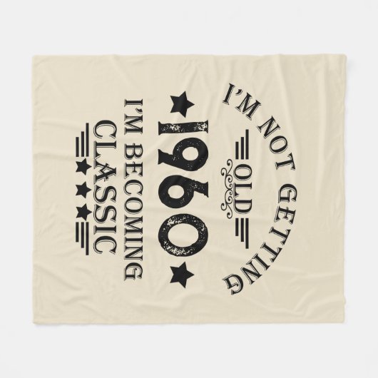 Gepersonaliseerd  65e verjaardagscadeau fleece deken (Voorkant (Horizontaal))