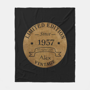 Gepersonaliseerd  65e verjaardagscadeau fleece deken