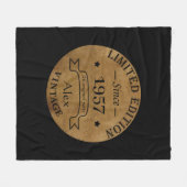 Gepersonaliseerd 65e verjaardagscadeau fleece deken (Voorkant (Horizontaal))