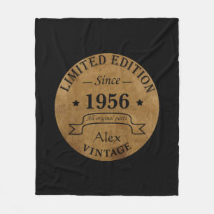 Gepersonaliseerd  65e verjaardagscadeau fleece deken