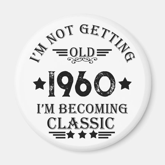 Gepersonaliseerd 65e verjaardagscadeau magneet (Voorkant)