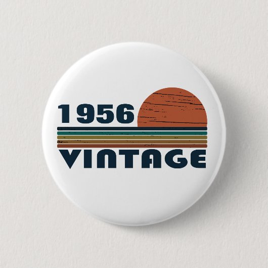 Gepersonaliseerd 65e verjaardagscadeau ronde button 5,7 cm (Voorkant)