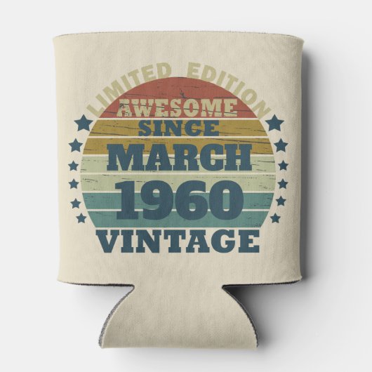 Gepersonaliseerd 65ste verjaardagsfeest blikjeskoeler (Achterkant)