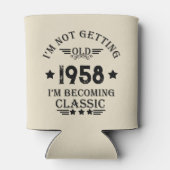 Gepersonaliseerd 65ste verjaardagsfeest blikjeskoeler (Achterkant)