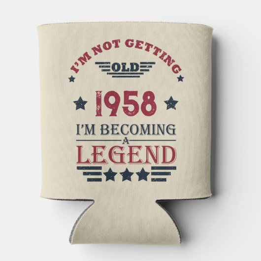 Gepersonaliseerd  65ste verjaardagsfeest blikjeskoeler (Achterkant)