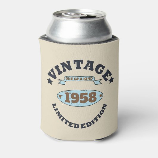 Gepersonaliseerd  65ste verjaardagsfeest blikjeskoeler (Blikje Achterkant)