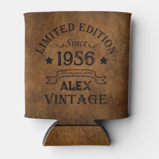 Gepersonaliseerd  65ste verjaardagsfeest blikjeskoeler (Voorkant)