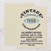 Gepersonaliseerd  65ste verjaardagsfeest kaart (Voorkant / Achterkant)