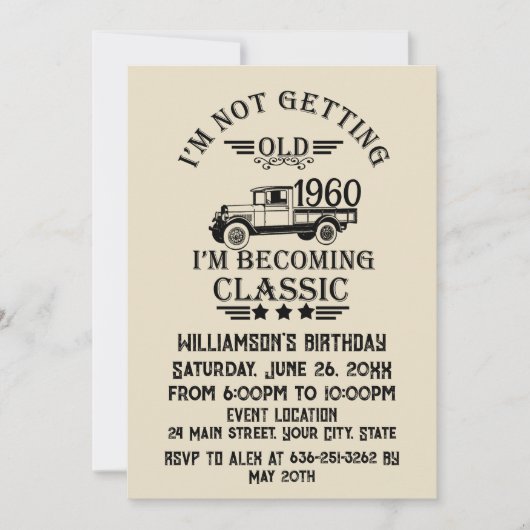 Gepersonaliseerd  65ste verjaardagsfeest kaart (Voorkant)