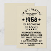 Gepersonaliseerd  65ste verjaardagsfeest kaart (Voorkant / Achterkant)