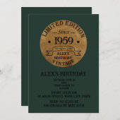 Gepersonaliseerd  65ste verjaardagsfeest kaart (Voorkant / Achterkant)