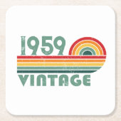 Gepersonaliseerd  65ste verjaardagsfeest kartonnen onderzetters (Voorkant)