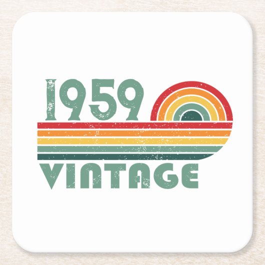 Gepersonaliseerd  65ste verjaardagsfeest kartonnen onderzetters (Voorkant)